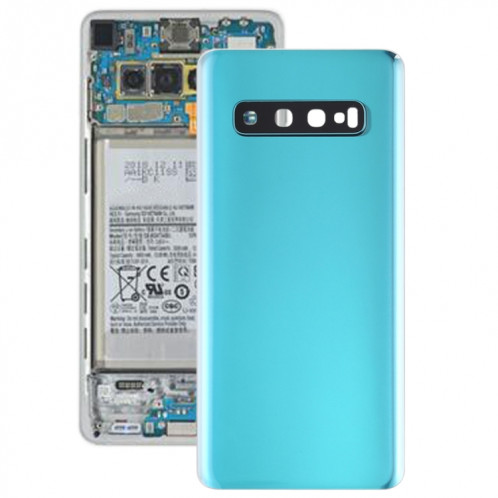 Coque arrière de batterie pour Galaxy S10 avec objectif d'appareil photo (vert) SH72GL655-36