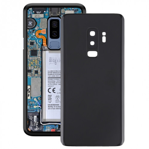 Coque arrière de batterie pour Galaxy S9+ avec objectif d'appareil photo (noir) SH76BL951-36