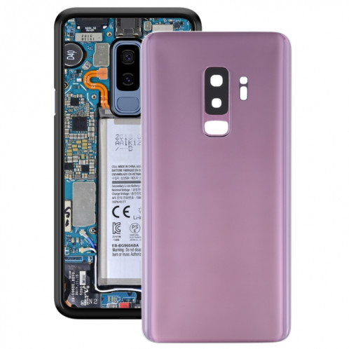 Coque arrière de batterie pour Galaxy S9+ avec objectif d'appareil photo (violet) SH76PL1663-36