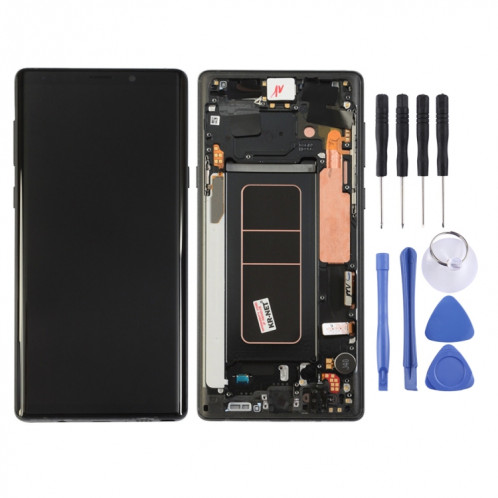 Écran LCD et numériseur complet avec cadre pour Galaxy Note9 / N960A / N960F / N960V / N960T / N960U (Noir) SH171B1635-33