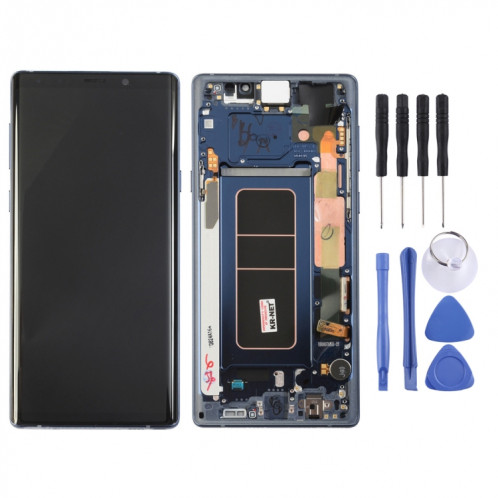 Écran LCD et numériseur complet avec cadre pour Galaxy Note9 / N960A / N960F / N960V / N960T / N960U (Bleu) SH171L284-33