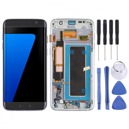 Ecran LCD et ensemble de numérisation complet (matériau Oled) (avec cadre / port de charge Câble flexible / Bouton d'alimentation Câble flexible / Bouton de volume pour câble) pour Galaxy S7 Edge / G935F / SH89BL1969-36