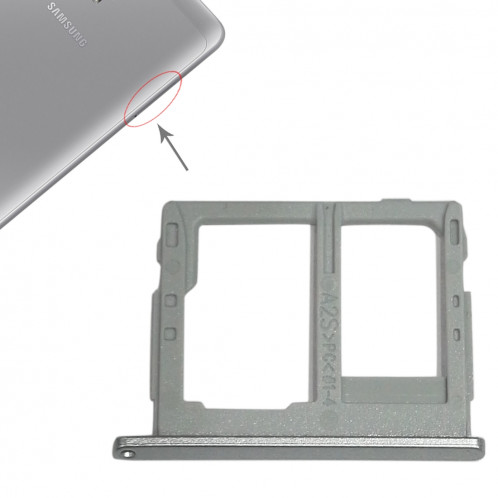 Bac à carte SIM + bac à carte Micro SD pour Galaxy Tab A 8.0 / T380 / T385 (Gris) SH223H925-35