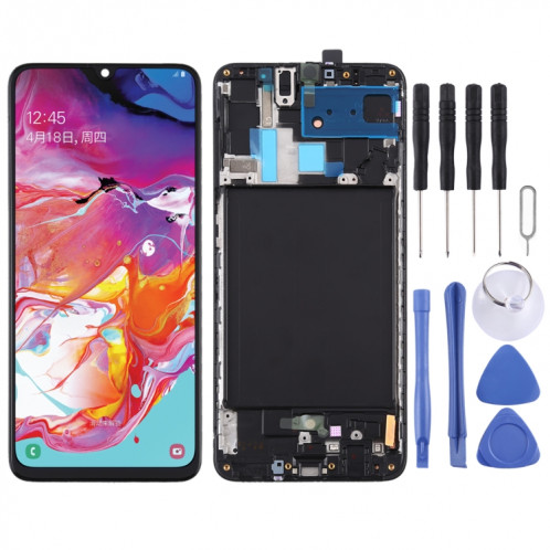 Écran LCD Super AMOLED d'origine pour l'assemblage complet du numériseur Galaxy A70 avec cadre SH1352260-36