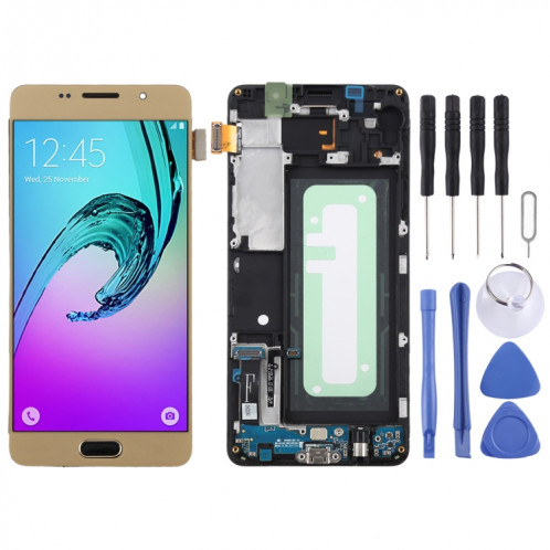 Écran LCD TFT pour Galaxy A5 (2016) / A510F Digitizer Assemblage complet avec cadre (Or) SH70JL1682-36