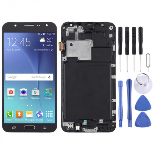 Écran LCD TFT pour Galaxy J7 (2015) / J700F Digitizer Assemblage complet avec cadre (Noir) SH71BL1021-36