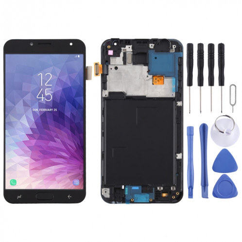 Écran LCD TFT pour Galaxy J4 J400F/DS Assemblage complet du numériseur avec cadre (Noir) SH72BL195-36