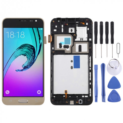 Écran LCD TFT pour Galaxy J3 (2016) / J320F Digitizer Assemblage complet avec cadre (Or) SH73JL97-36