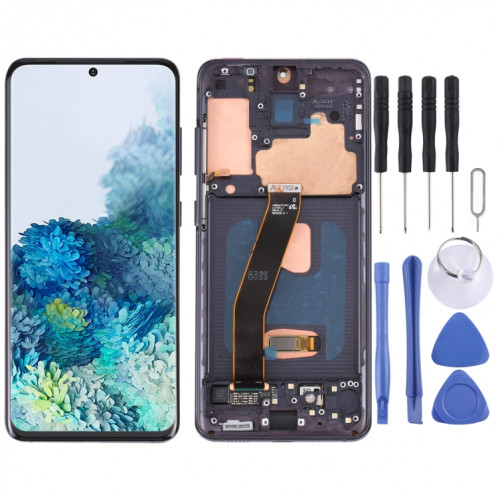 Écran LCD AMOLED dynamique d'origine pour Galaxy S20 4G SM-G980 avec assemblage complet du numériseur (noir) SH429B1564-35