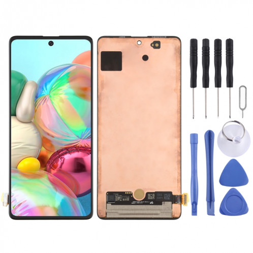 Écran LCD Super AMOLED d'origine pour Galaxy A71 4G avec ensemble complet de numériseur (noir) SH439B161-36