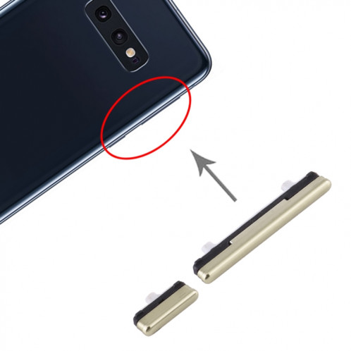 Pour Samsung Galaxy S10e Bouton d'alimentation et bouton de contrôle du volume (jaune) SH658Y1765-34