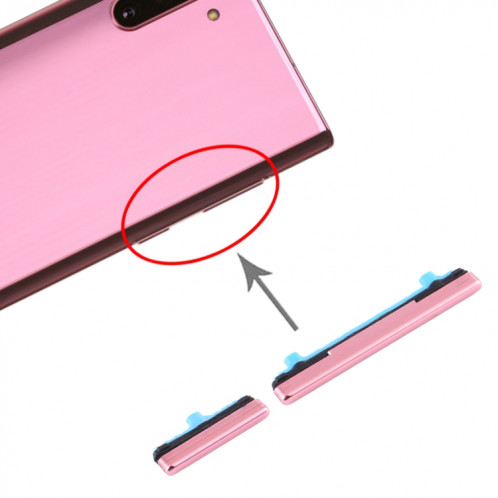 Pour le bouton d'alimentation et le bouton de contrôle du volume Samsung Galaxy Note10 (rose) SH659F801-34