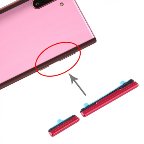 Pour Samsung Galaxy Note10 Bouton d'alimentation et bouton de contrôle du volume (rouge) SH659R1065-34