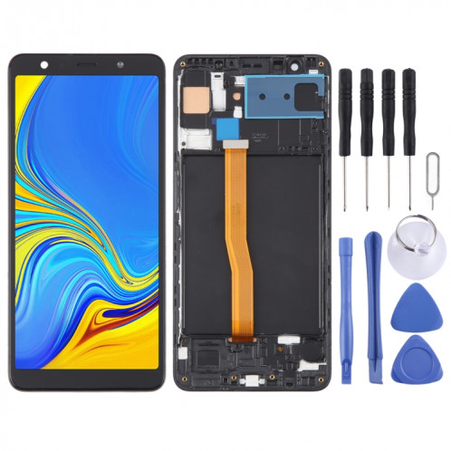 Écran LCD TFT pour Samsung Galaxy A7 (2018) / SM-A750F Assemblage complet du numériseur avec cadre (Noir) SH664B820-37