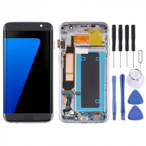 Écran LCD OLED pour Samsung Galaxy S7 Edge / SM-G935F Assemblage complet du numériseur avec cadre (Noir) SH72BL162-36