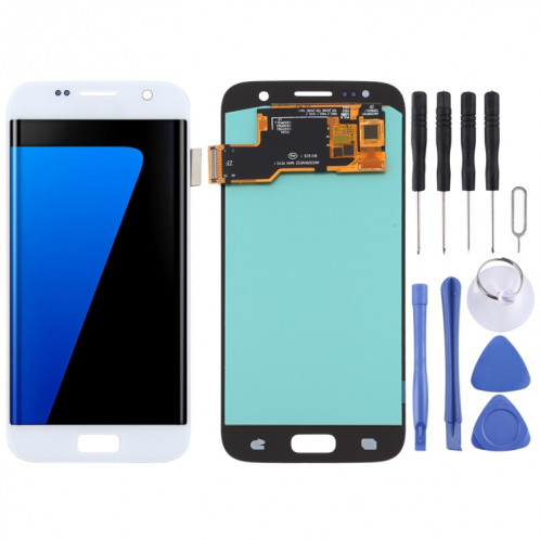 Écran LCD OLED pour Samsung Galaxy S7 avec assemblage complet du numériseur (Argent) SH73SL220-36