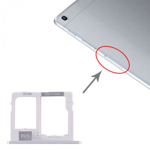 Pour Samsung Galaxy Tab A 10.1 (2019) / Plateau de carte SIM SM-T515 + Plateau de carte Micro SD (Argent) SH731S562-34