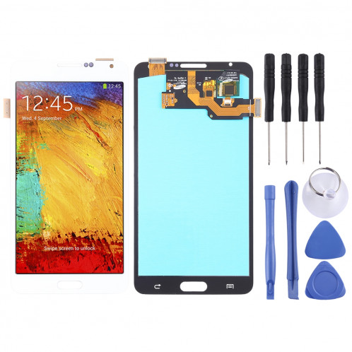 Écran d'affichage à cristaux liquides et ensemble complet de numériseur (matériel d'OLED) pour la note 3 de galaxie (blanc) SH04WL929-36