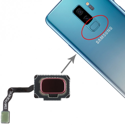 Pour câble flexible du capteur d'empreintes digitales Galaxy S9 / S9 + (rouge) SH014R1390-35