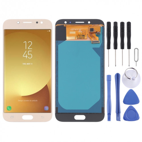 Écran LCD TFT pour Galaxy J7 (2017) / J7 Pro / J730F/DS, J730FM/DS,AT&T avec numériseur complet (Or) SH20JL1033-36