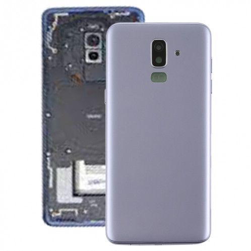 Coque arrière pour Galaxy J8 (2018), J810F/DS, J810Y/DS, J810G/DS avec touches latérales et objectif d'appareil photo (gris) SH62HL472-36