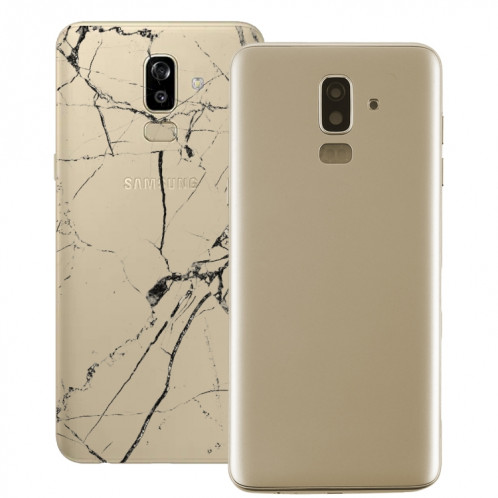 Coque arrière pour Galaxy J8 (2018), J810F/DS, J810Y/DS, J810G/DS avec touches latérales et objectif d'appareil photo (doré) SH62JL229-36