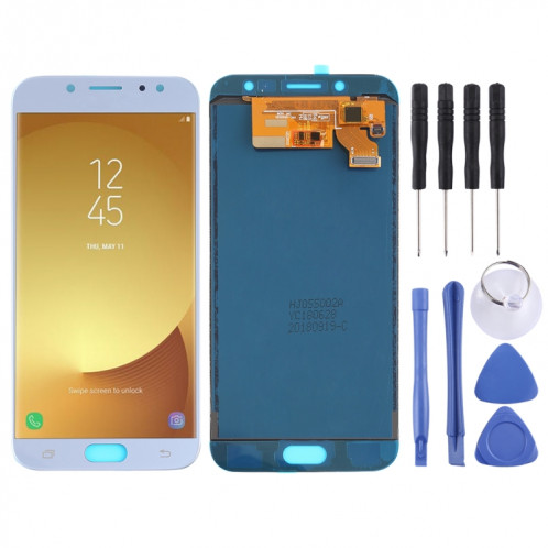 Écran LCD TFT pour Galaxy J7 (2017), J730F/DS, J730FM/DS avec numériseur complet (Bleu) SH05LL36-36