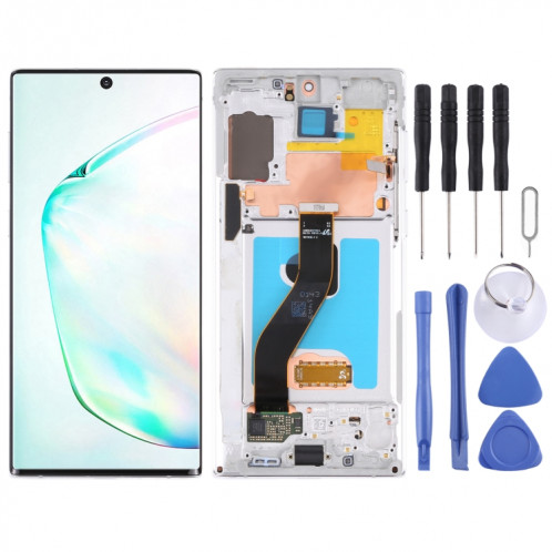 Écran LCD d'origine pour Samsung Galaxy Note10 4G/Note10 5G SM-N971/N970 Assemblage complet du numériseur avec cadre (Argent) SH109S1204-35