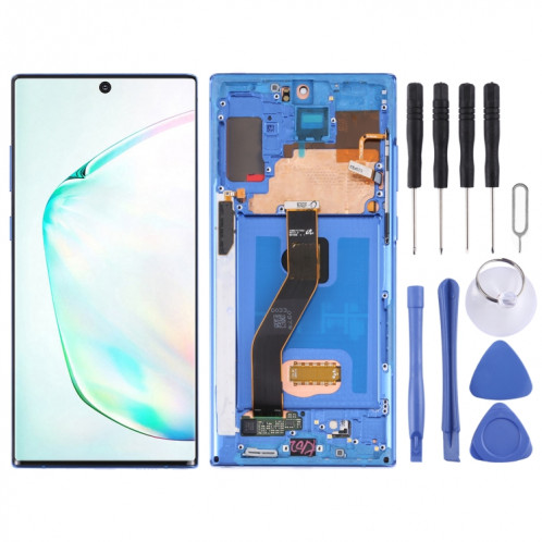 Écran LCD d'origine pour Samsung Galaxy Note10+ 4G/Note10+ 5G SM-N976/N975 Digitizer Assemblage complet avec cadre (Bleu foncé) SH110D1900-35
