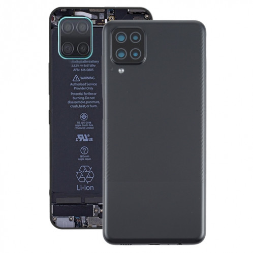 Pour le couvercle arrière de la batterie Samsung Galaxy A12 (noir) SH73BL1151-36