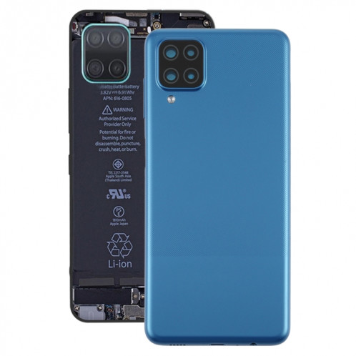 Pour le couvercle arrière de la batterie Samsung Galaxy A12 (bleu) SH73LL1855-36