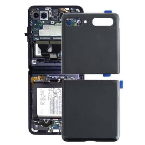 Coque arrière de batterie pour Samsung Galaxy Z Flip 5G SM-F707 (noire) SH188B229-36
