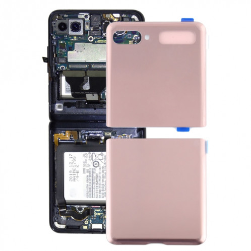 Coque arrière de batterie pour Samsung Galaxy Z Flip 5G SM-F707 (rose) SH188F1869-36