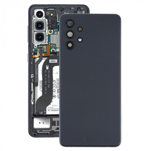 Coque arrière de batterie pour Samsung Galaxy A32 4G avec cache d'objectif d'appareil photo (noir) SH30BL1762-36