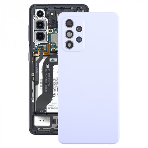 Pour Samsung Galaxy A52 5G / A52 4G Couvercle arrière de la batterie avec couvercle d'objectif d'appareil photo (violet) SH31PL510-37