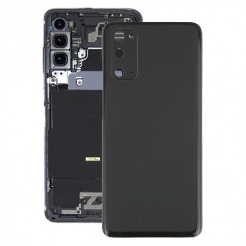 Coque arrière de batterie pour Samsung Galaxy S20 avec cache d'objectif d'appareil photo (noir) SH81BL1783-36