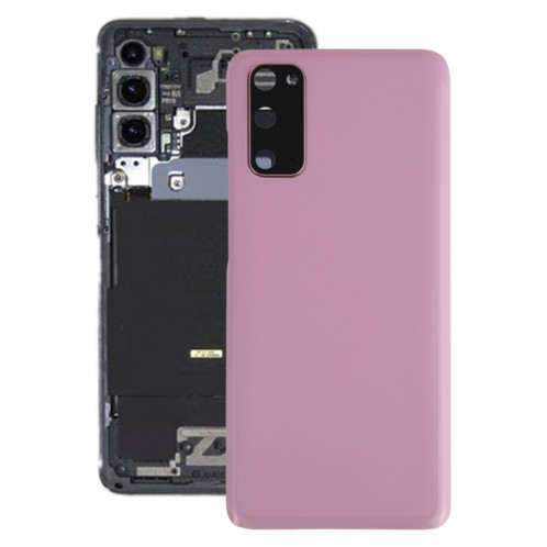 Coque arrière de batterie pour Samsung Galaxy S20 avec cache d'objectif d'appareil photo (rose) SH81FL1853-36
