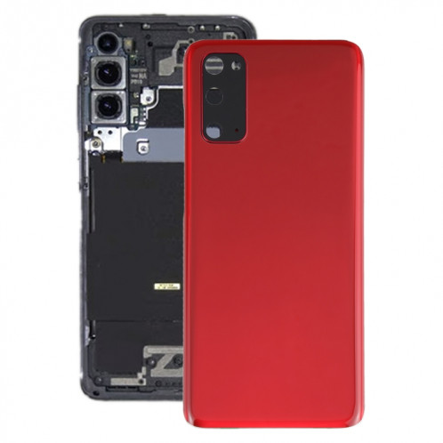 Coque arrière de batterie pour Samsung Galaxy S20 avec cache d'objectif d'appareil photo (rouge) SH81RL1695-36