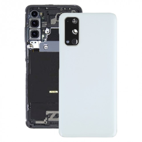 Coque arrière de batterie pour Samsung Galaxy S20 avec cache d'objectif d'appareil photo (blanc) SH81WL375-36