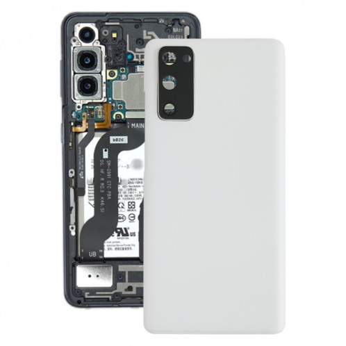 Coque arrière de batterie pour Samsung Galaxy S20 FE avec cache d'objectif d'appareil photo (argent) SH84SL818-36