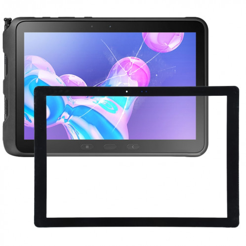 Pour Samsung Galaxy TabPro S SM-W700 Lentille en verre extérieure de l'écran avant (noir) SH94BL249-36