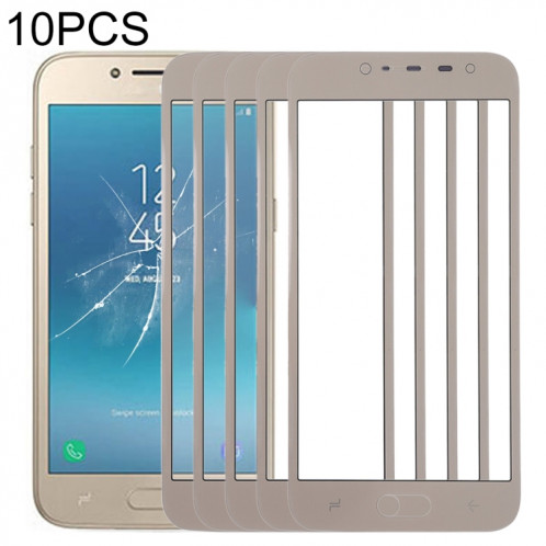 Pour Samsung Galaxy J2 Pro (2018), J250F/DS 10 lentilles extérieures en verre pour écran avant (or) SH28JL367-36