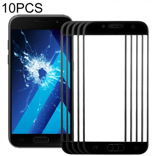 Pour Samsung Galaxy A5 (2017) / A520 10pcs Lentille en verre extérieure de l'écran avant (Noir) SH59BL537-36