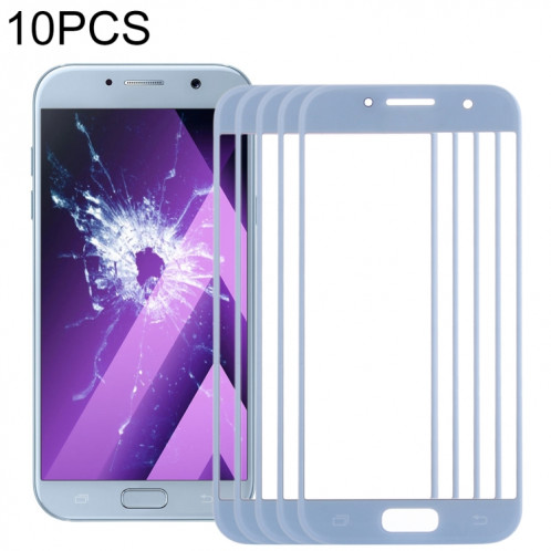 Pour Samsung Galaxy A5 (2017) / A520 10pcs lentille extérieure en verre d'écran avant (bleu) SH59LL1233-36