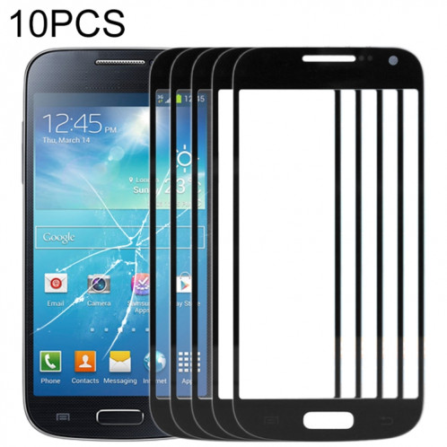 Pour Samsung Galaxy S IV mini / i9190 10pcs Lentille en verre extérieure de l'écran avant (Noir) SH79BL319-35