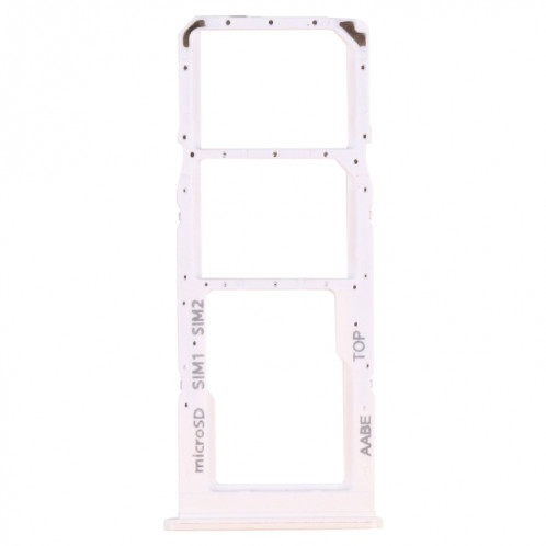 Pour Samsung Galaxy A12 SM-A125 Plateau de carte SIM + Plateau de carte SIM + Plateau de carte Micro SD (Blanc) SH614W1930-34