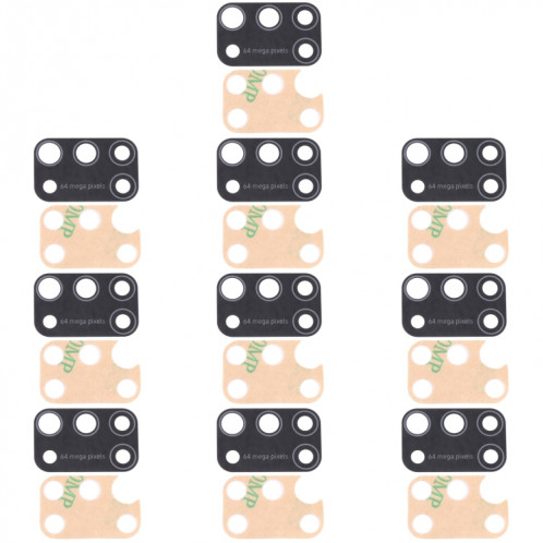 Pour Samsung Galaxy M31s SM-M317 Objectif de caméra arrière 10pcs SH2725230-34
