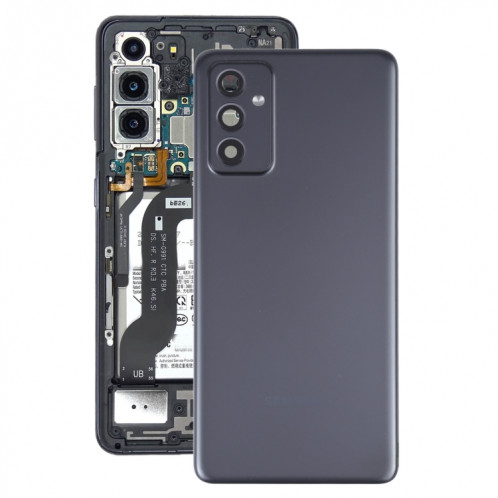 Coque arrière de batterie pour Samsung Galaxy A82 avec objectif d'appareil photo (noir) SH90BL1651-36
