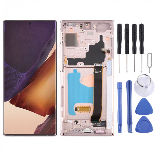 Écran LCD Super AMOLED d'origine pour Samsung Galaxy Note20 Ultra SM-N986 (version 5G) Assemblage complet du numériseur avec cadre (Or) SH810J326-35