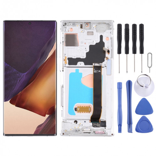 Écran LCD Super AMOLED d'origine pour Samsung Galaxy Note20 Ultra SM-N986 5G Version Digitizer Assemblage complet avec cadre (Argent) SH810S1983-35